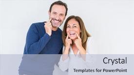  Presentation with loving hearts love heart candy - Slide deck consisting of natural forces - beautiful middle age couple background and a  colored foreground