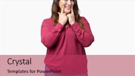  Presentation with plus size fashion model - Presentation consisting of natural forces - beautiful plus size young woman background and a red colored foreground