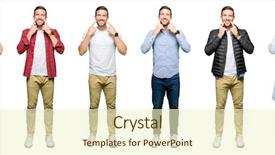  Presentation with collage - Audience pleasing PPT theme consisting of natural forces - collage of attractive young man backdrop and a  colored foreground