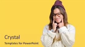  Presentation with lactation young woman breastfeeding - Slides with natural forces - young beautiful brunette hipster woman background and a  colored foreground