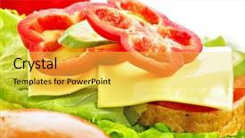 Presentation with fast food - Cool new presentation design with natural form foods fast food backdrop and a yellow colored foreground