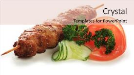  Presentation with foods clean food clean food - PPT theme consisting of natural form foods fast food background and a lemonade colored foreground