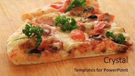  Presentation with fast food - Audience pleasing presentation theme consisting of natural form foods fast food shot in a studio backdrop and a red colored foreground