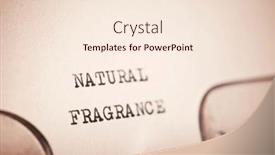  Presentation with fragrance - Slide set consisting of natural-fragrance-text-written background and a cream colored foreground