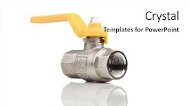  Presentation with industrial pipe gas - Audience pleasing PPT layouts consisting of natural gas tap isolated backdrop and a white colored foreground