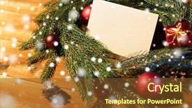  Presentation with white sheet - Cool new PPT theme with decoration holidays greeting and advertisement backdrop and a tawny brown colored foreground