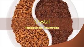  Presentation with yin yang - Cool new PPT layouts with natural ground coffee versus instant backdrop and a tawny brown colored foreground