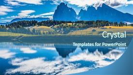  Presentation with heritage tourism - Colorful slide set enhanced with natural heritage well-known international backdrop and a  colored foreground