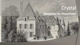  Presentation with journal - Cool new presentation theme with natural history - chateau haut-brion bordeaux france extract backdrop and a gray colored foreground
