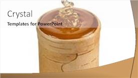  Presentation with birch bark - Presentation design enhanced with natural-honey-in-the-cask background and a white colored foreground