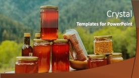  Presentation with natural products - Slide deck enhanced with natural-honey-products-photographed background and a gray colored foreground