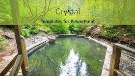  Presentation with hot spring - Amazing slide set having natural hot spring in canada summer season backdrop and a yellow colored foreground