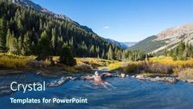  Presentation with hot spring - Presentation theme having natural-hot-spring-in-colorado background and a ocean colored foreground