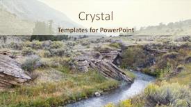  Presentation with hot spring - PPT layouts with natural-hot-spring-in-mountains background and a cream colored foreground