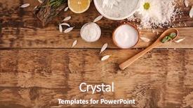  Presentation with cosmetics natural - Colorful theme enhanced with natural ingredients for homemade cosmetics backdrop and a red colored foreground