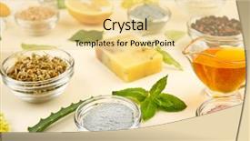  Presentation with skin care natural - Amazing presentation design having natural-ingredients-for-skin-care backdrop and a blonde colored foreground