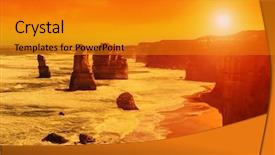  Presentation with australia - Slide deck having natural landmark near the great background and a gold colored foreground