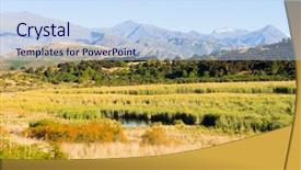  Presentation with alps - Amazing PPT layouts having natural landscape of new zealand alps and field backdrop and a sky blue colored foreground