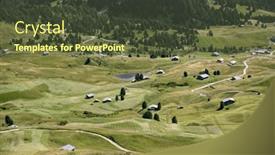  Presentation with landscape - Presentation design consisting of natural-landscape-of-seceda-val background and a tawny brown colored foreground