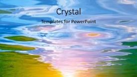  Presentation with blue water - PPT layouts enhanced with natural landscape with blue sky reflected in water background and a light blue colored foreground