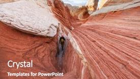  Presentation with mountains fantasy abstract nature landscape - Presentation having natural landscapes fantastic forms sandstone background and a red colored foreground