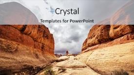  Presentation with couples hiking the mountains - PPT layouts with natural landscapes fantastic forms sandstone background and a light gray colored foreground