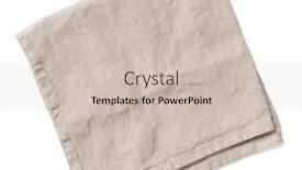  Presentation with linen - PPT theme having natural-linen-napkin background and a soft green colored foreground