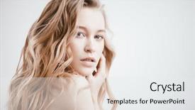  Presentation with cosmetics natural - PPT theme enhanced with natural make-up beauty haircare background and a white colored foreground