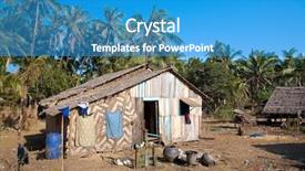  Presentation with rural - Theme with natural material on the poor background and a teal colored foreground