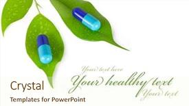  Presentation with medical pills - Cool new presentation design with natural medical pills with green backdrop and a cream colored foreground