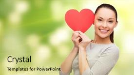  Presentation with heart health - Slides having natural medicina - happiness love and health concept background and a blonde colored foreground