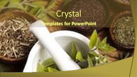  Presentation with herbs - Colorful slide deck enhanced with natural medicine herbs backdrop and a tawny brown colored foreground