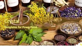  Presentation with medicine - Slides featuring natural medicine background and a  colored foreground