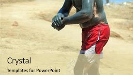  Presentation with mineral - Audience pleasing slide deck consisting of natural mineral mud sourced from the dead sea backdrop and a lemonade colored foreground