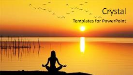  Presentation with wellness nature - Amazing presentation theme having natural morning - sport and wellness in nature backdrop and a yellow colored foreground