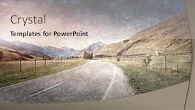  Presentation with old style - Beautiful slide deck featuring natural mountain landscape in old grunge style backdrop and a lemonade colored foreground