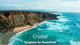  Presentation with rocky shore - PPT layouts featuring natural-oceanscape-with-ocean-rocky background and a teal colored foreground