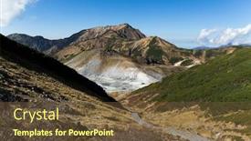  Presentation with onsen - Theme featuring natural onsen in tateyama background and a tawny brown colored foreground