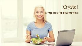  Presentation with young healthy people - PPT theme consisting of natural organic - healthy eating dieting and people background and a  colored foreground