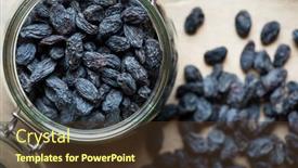  Presentation with organic - Cool new PPT layouts with natural-organic-dried-grapes-raisins backdrop and a tawny brown colored foreground