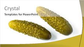  Presentation with vegan food - Presentation theme consisting of natural-organic-pickled-cucumbers-isolated background and a white colored foreground
