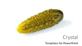 Presentation with vegan food - Beautiful slide set featuring natural-organic-pickled-cucumbers-isolated backdrop and a white colored foreground