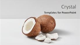  Presentation with organic - Colorful slides enhanced with natural-organic-set-from-fresh backdrop and a light gray colored foreground