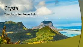  Presentation with view of the process - Beautiful slides featuring amazing landscape black sea - view from the viewpoint le backdrop and a light blue colored foreground