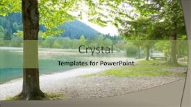  Presentation with natural park yellowstone - Slide deck consisting of natural-park-of-jasna-lake background and a mint green colored foreground