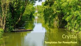  Presentation with maritime - Presentation theme enhanced with natural-park-of-marais-poitevin background and a tawny brown colored foreground
