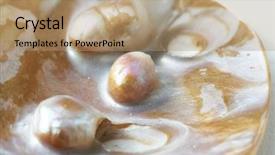  Presentation with pearl - Theme featuring natural pearl background and a coral colored foreground