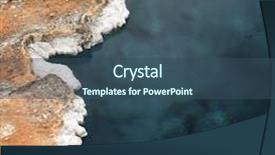  Presentation with natural park yellowstone - Colorful presentation enhanced with natural pool in yellowstone national park united states backdrop and a ocean colored foreground