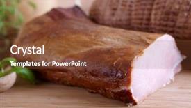  Presentation with slow food - Amazing slides having natural-prepared-slow-food-smoked backdrop and a tawny brown colored foreground