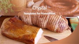  Presentation with slow food - Amazing presentation design having natural-prepared-slow-food-smoked backdrop and a coral colored foreground